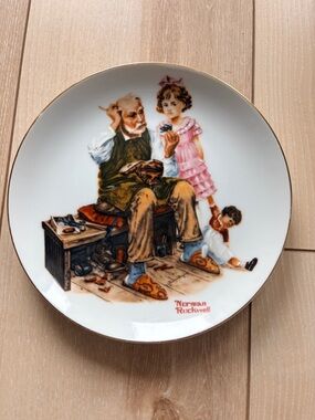 Norman Rockwell Plate Set of 2 from 1982